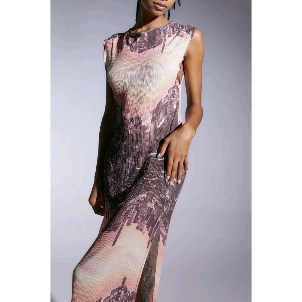 Urban‎ Outfitters Midi Dress XL NWT Crinkle Stretch Fabric Curvy Plus Size
